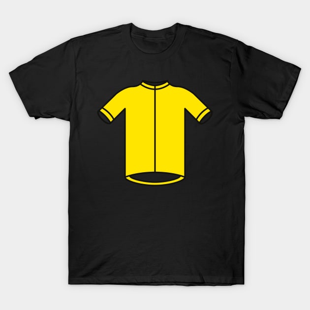 Yellow Leaders Cycling Jersey Pattern T-Shirt by Radradrad